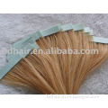 remy human hair extensions/hand-tied PU tape skin weft hair extensions